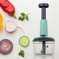 Hand Push Vegetable Chopper with 3 stainless steel blades
