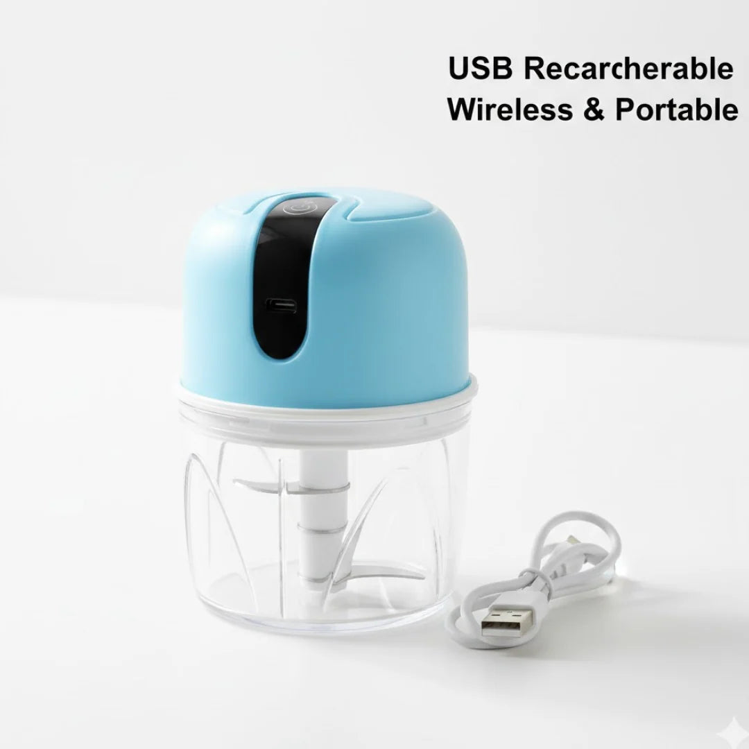 Electric Garlic Chopper USB — 1 Click Me Lehsun, Pyaz, Adrak Ki Chutney
