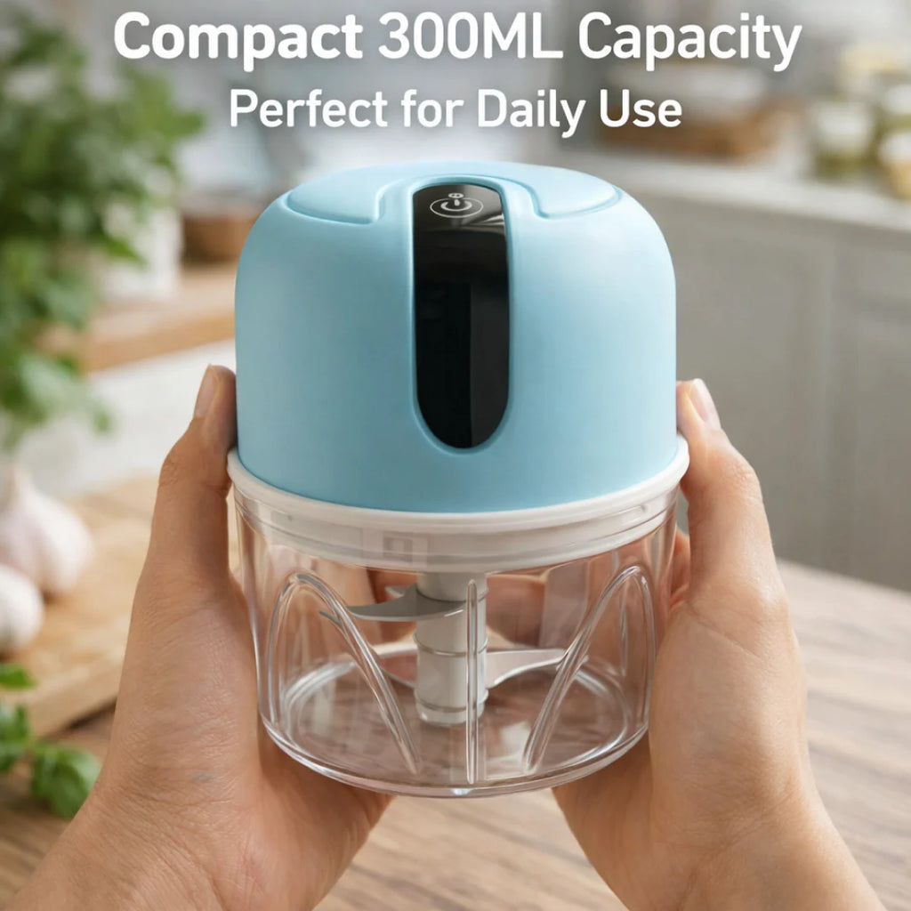 Electric Garlic Chopper USB — 1 Click Me Lehsun, Pyaz, Adrak Ki Chutney