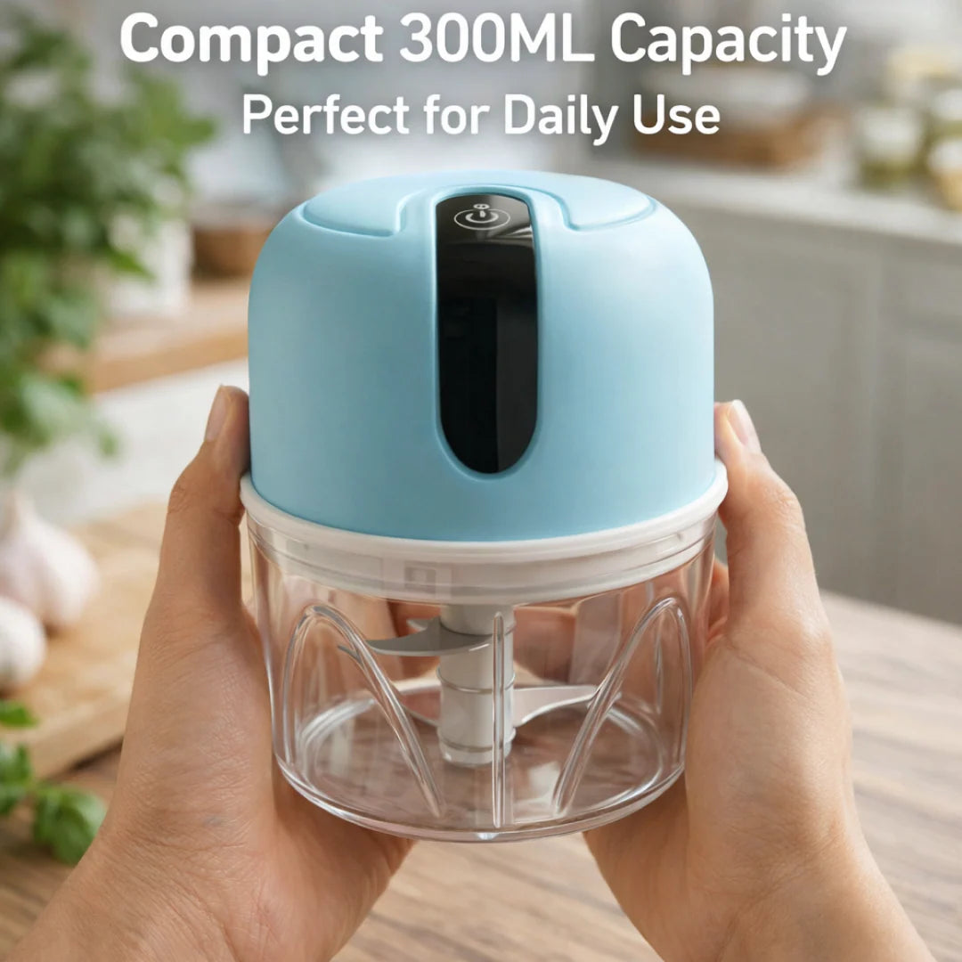 Electric Garlic Chopper USB — 1 Click Me Lehsun, Pyaz, Adrak Ki Chutney