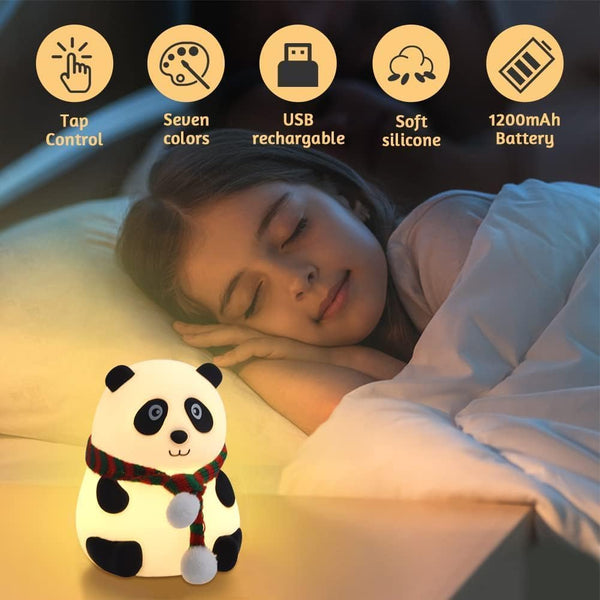 Panda night light with charging base
