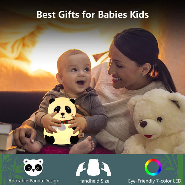 Panda night light color changing modes